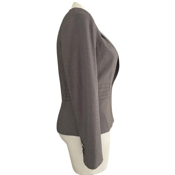 Calvin Klein Gray Long Sleeve Blazer, Single-Button Women's Size 14 - Picture 3 of 8